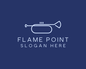 Simple Music Trumpet logo design