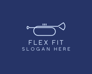 Simple Music Trumpet logo design