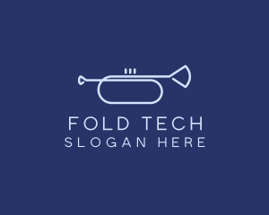 Simple Music Trumpet logo design