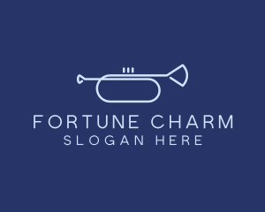 Simple Music Trumpet logo design