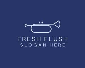 Simple Music Trumpet logo design