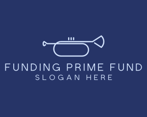 Simple Music Trumpet logo design