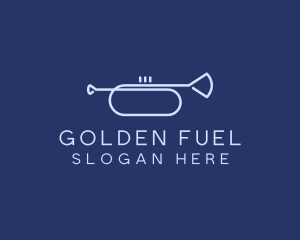 Simple Music Trumpet logo design