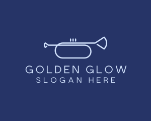 Simple Music Trumpet logo design