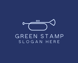 Simple Music Trumpet logo design