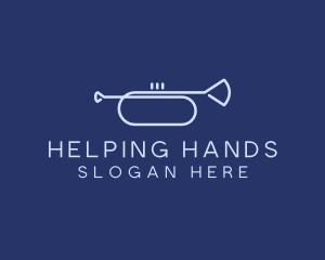 Simple Music Trumpet logo design