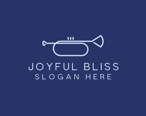 Simple Music Trumpet logo design