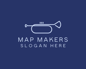 Simple Music Trumpet logo design