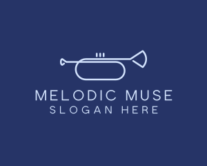 Simple Music Trumpet logo design