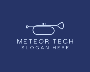 Simple Music Trumpet logo design