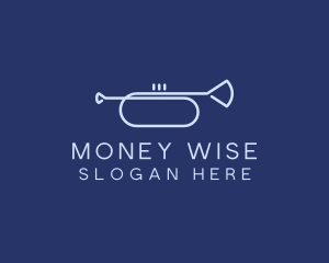 Simple Music Trumpet logo design