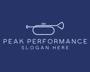 Simple Music Trumpet logo design