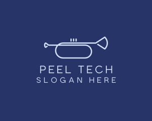 Simple Music Trumpet logo design