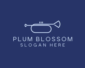 Simple Music Trumpet logo design