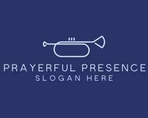 Simple Music Trumpet logo design