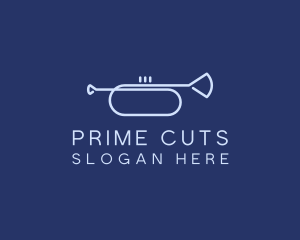 Simple Music Trumpet logo design