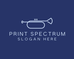 Simple Music Trumpet logo design