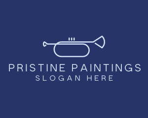 Simple Music Trumpet logo design