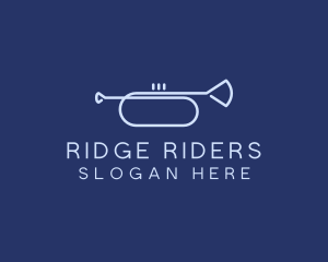 Simple Music Trumpet logo design