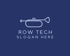 Simple Music Trumpet logo design