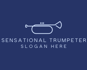 Simple Music Trumpet logo design