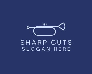 Simple Music Trumpet logo design