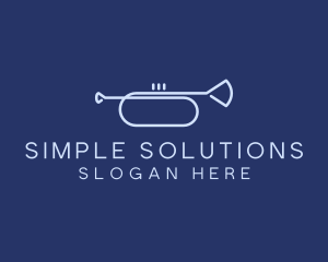 Simple Music Trumpet logo design