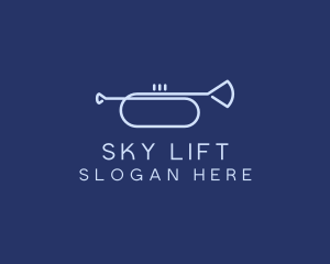 Simple Music Trumpet logo design