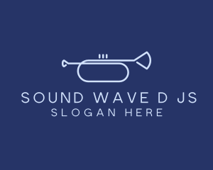 Simple Music Trumpet logo design