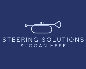 Simple Music Trumpet logo design