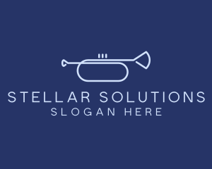 Simple Music Trumpet logo design