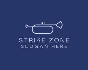 Simple Music Trumpet logo design