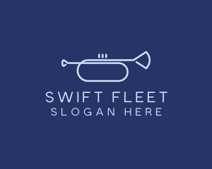 Simple Music Trumpet logo design