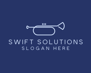 Simple Music Trumpet logo design