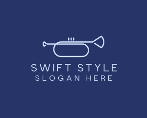 Simple Music Trumpet logo design