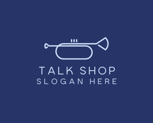 Simple Music Trumpet logo design