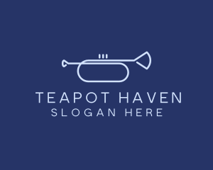 Simple Music Trumpet logo design