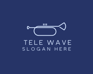 Simple Music Trumpet logo design