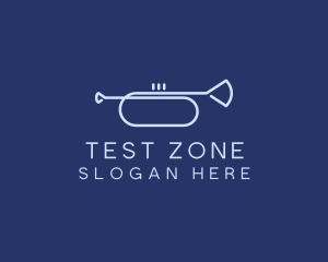 Simple Music Trumpet logo design