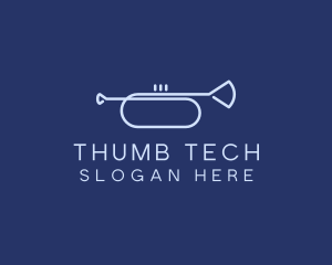 Simple Music Trumpet logo design