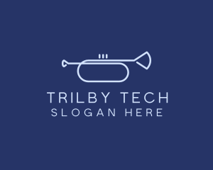 Simple Music Trumpet logo design