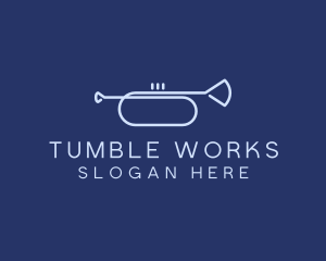 Simple Music Trumpet logo design