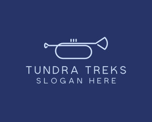 Simple Music Trumpet logo design