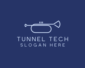 Simple Music Trumpet logo design