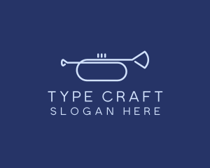 Simple Music Trumpet logo design