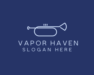 Simple Music Trumpet logo design