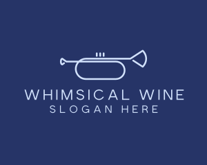 Simple Music Trumpet logo design