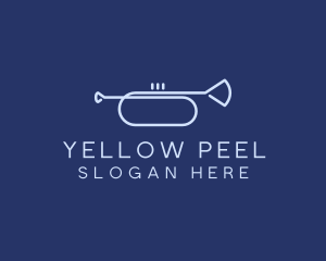 Simple Music Trumpet logo design