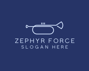 Simple Music Trumpet logo design