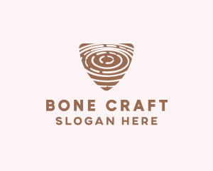 Elegant Wood Rings Craft logo design